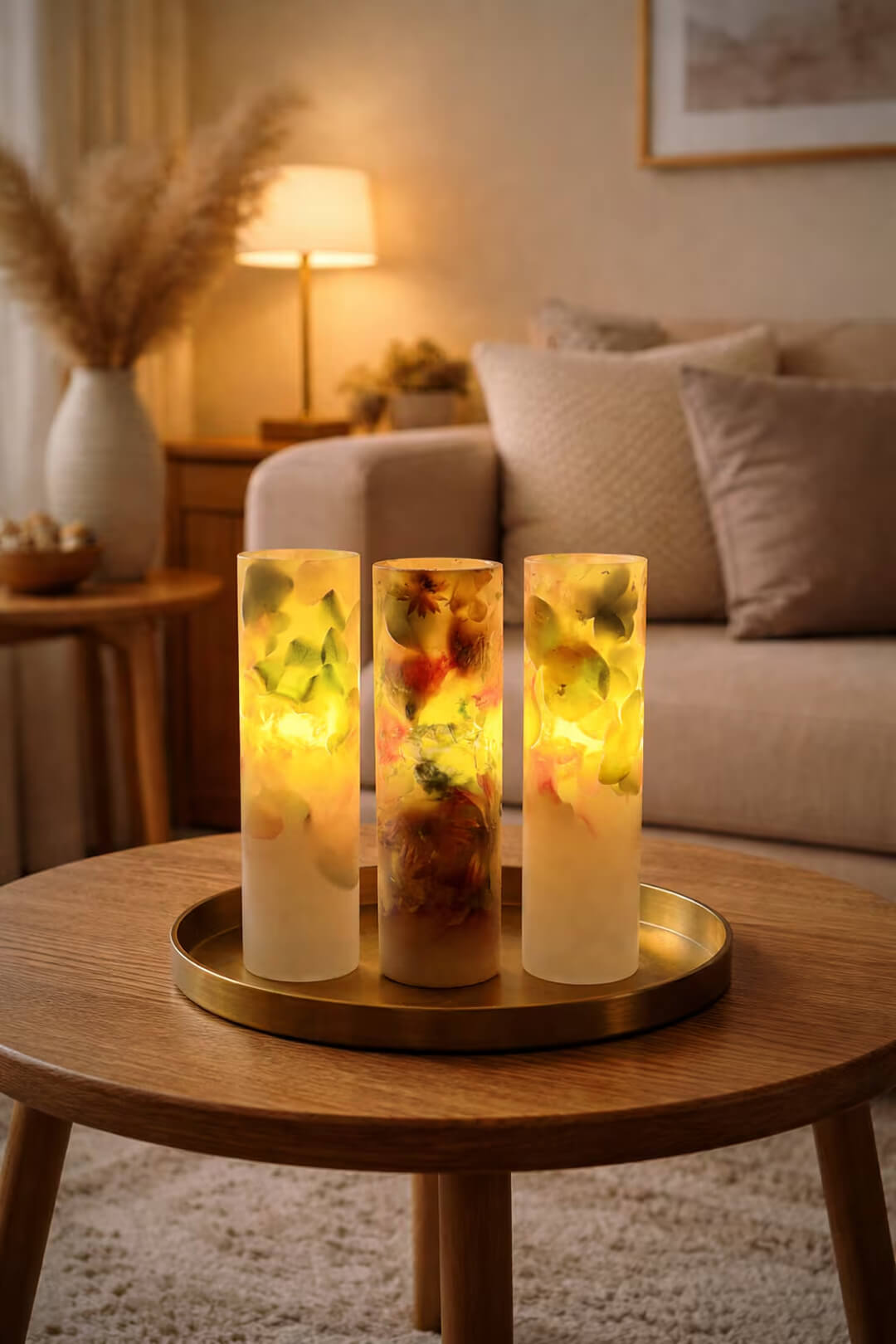 【幸せな花束キャンドル】BIGランタンキャンドル