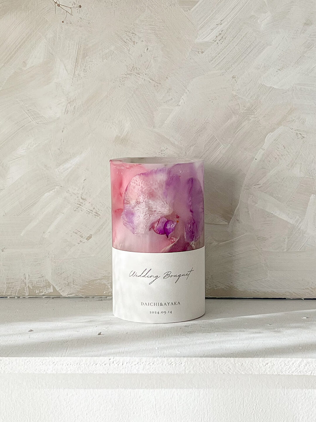 【単品】花束詰め込んだ”ランタンキャンドル”