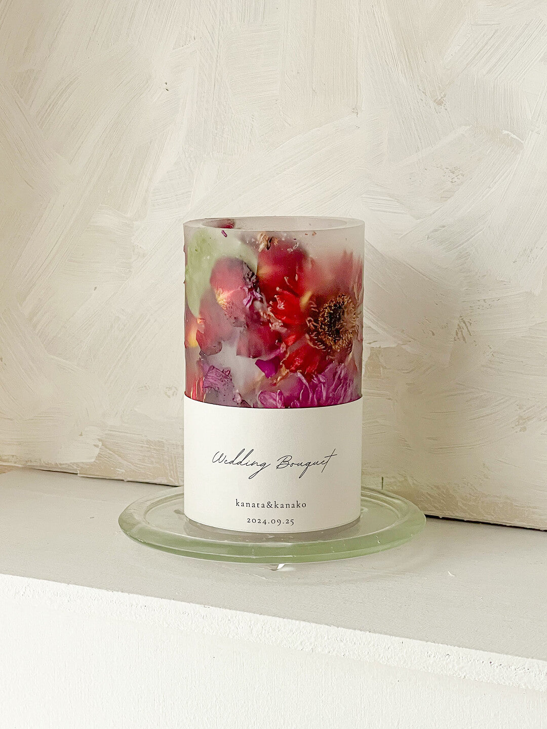 【単品】花束詰め込んだ”ランタンキャンドル”