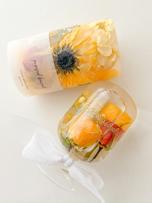 ▶︎花束との記憶を閉じ込める”ハーバリウム&キャンドル”SET