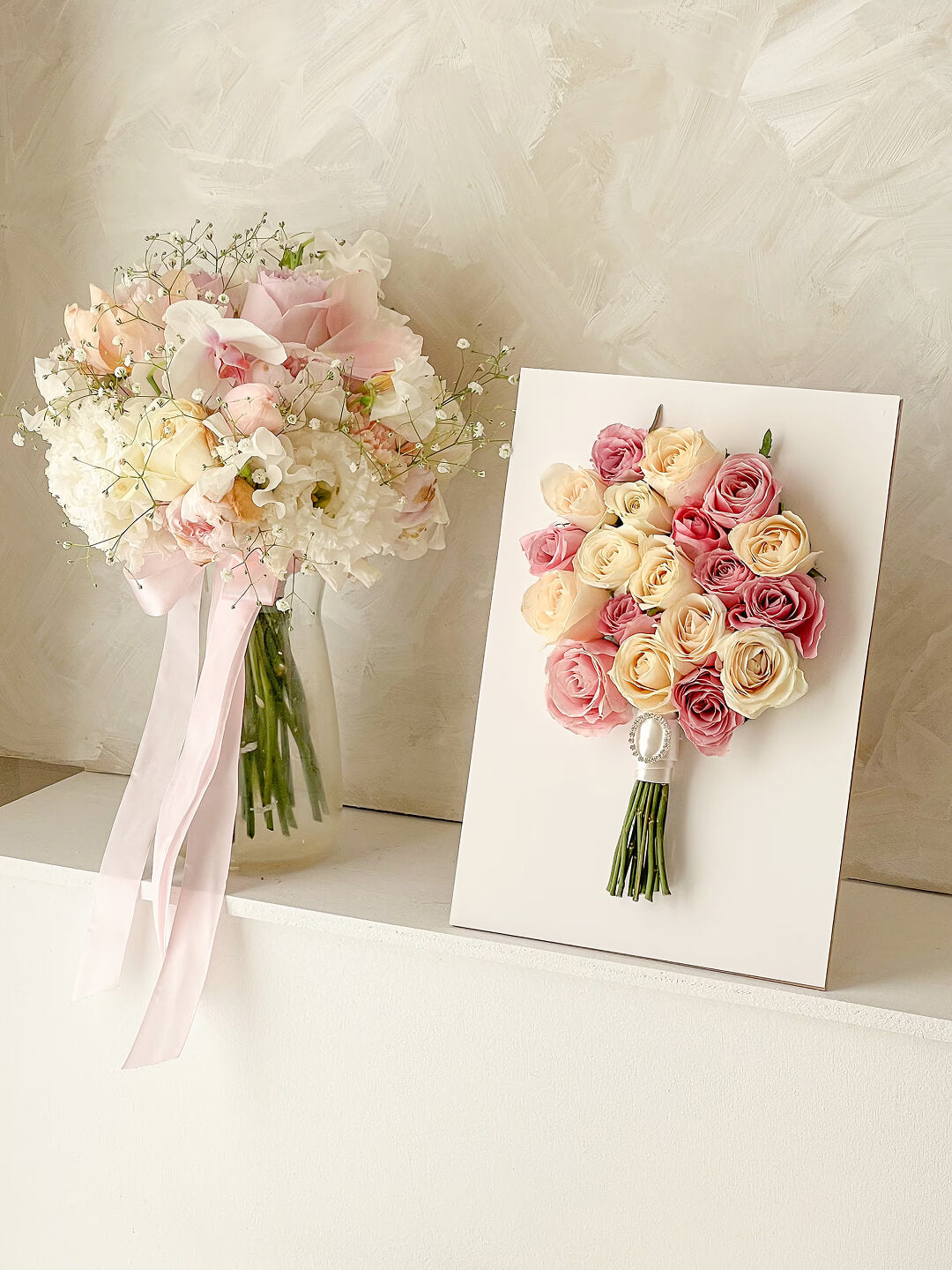 花束蘇るアート作品”フレームドライブーケ”