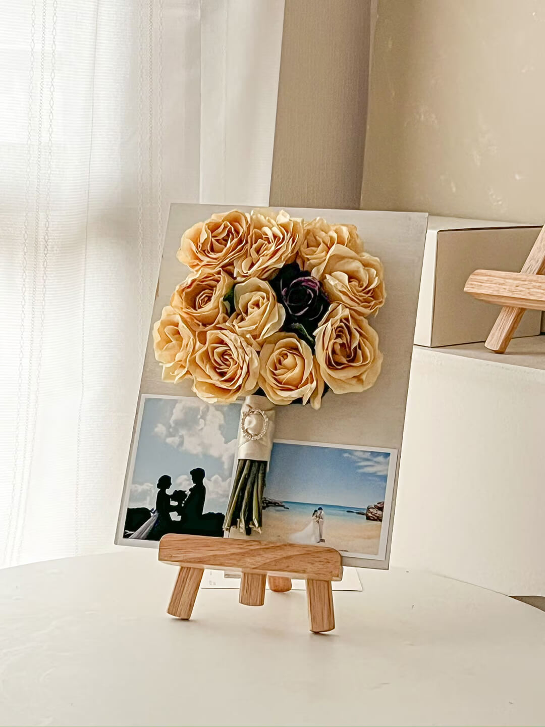 花束蘇るアート作品”フレームドライブーケ”