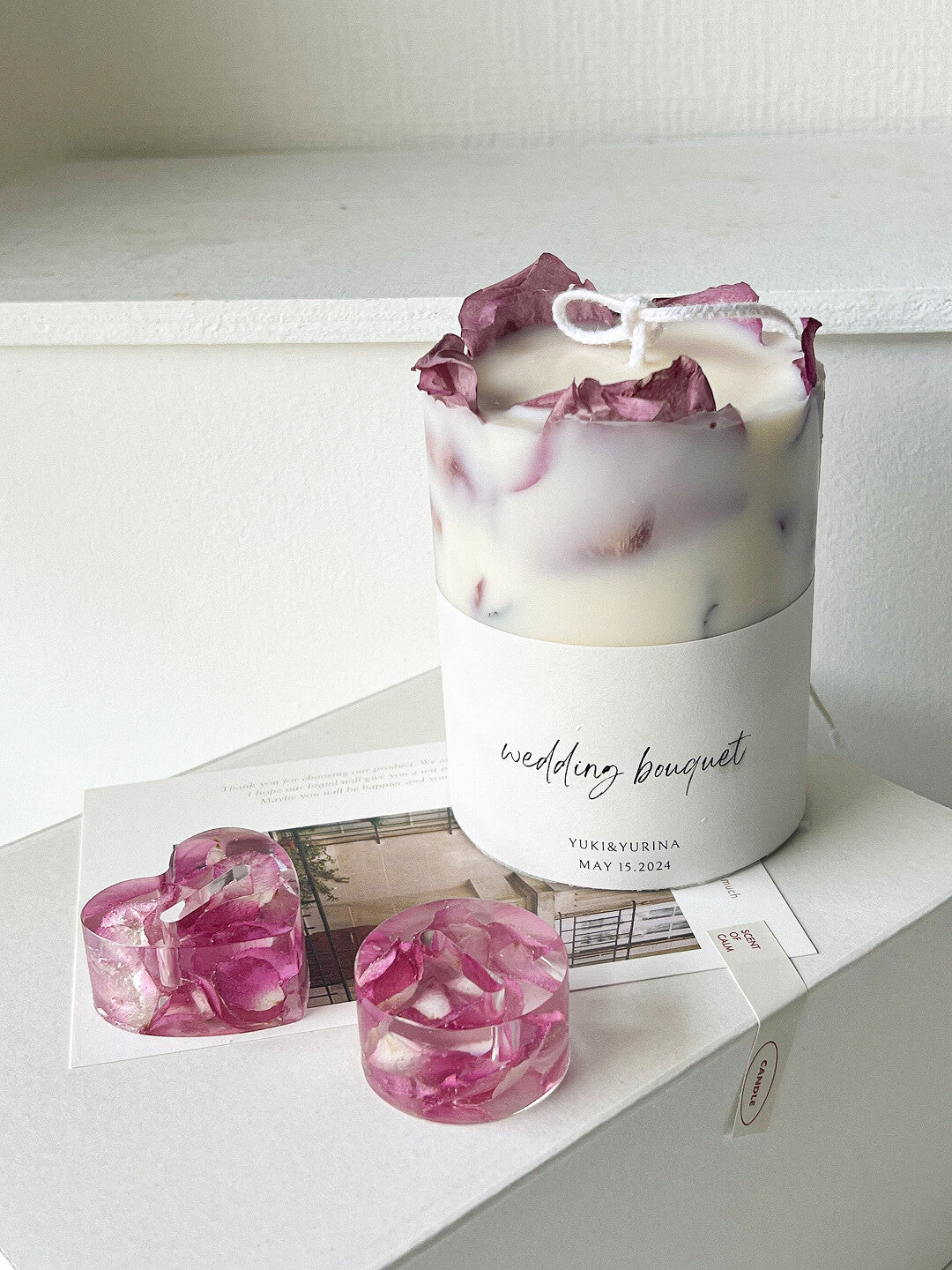 【単品】花束を詰め込んだ灯す”ボタニカルキャンドル”