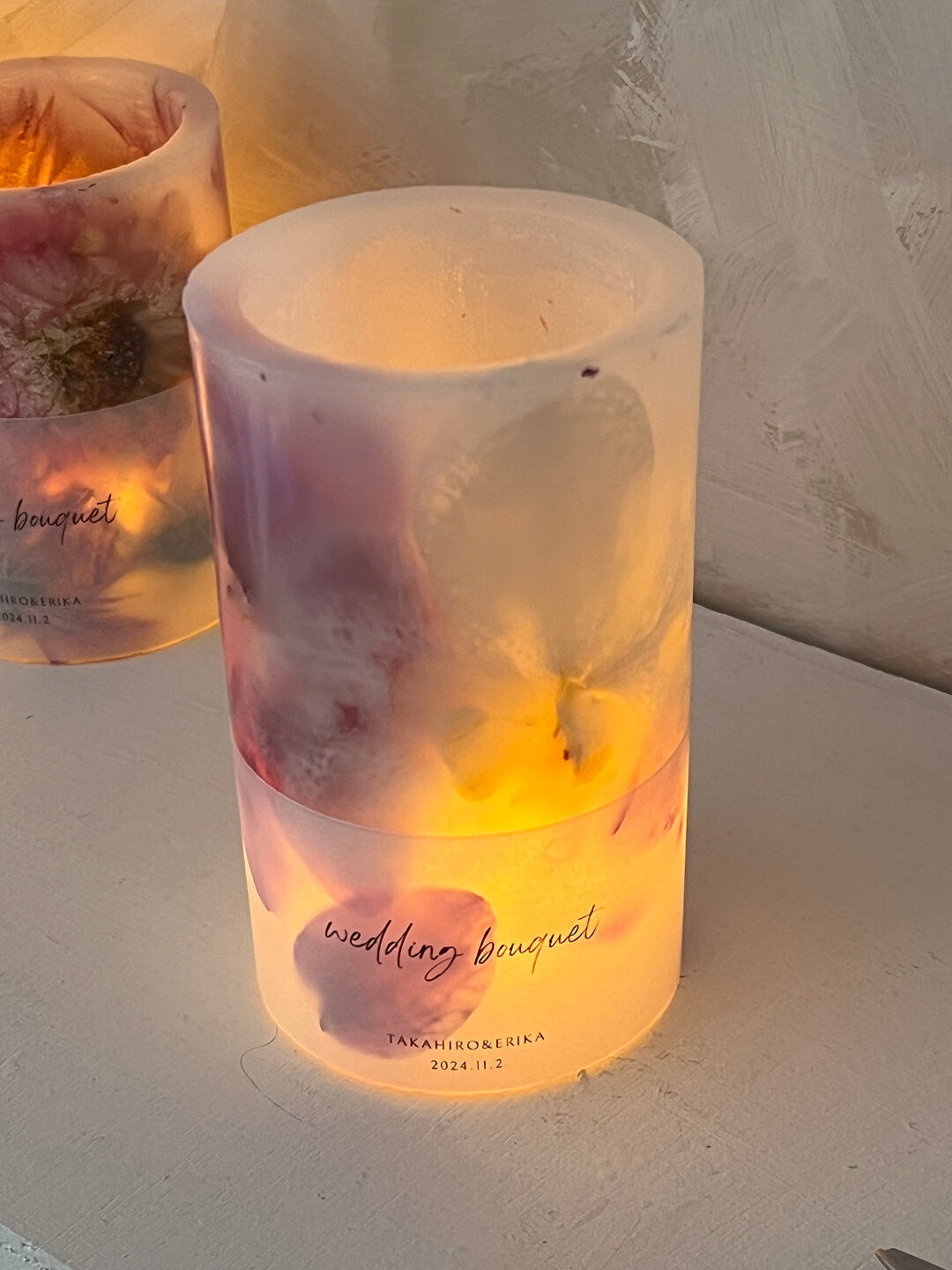 【単品】花束詰め込んだ”ランタンキャンドル”