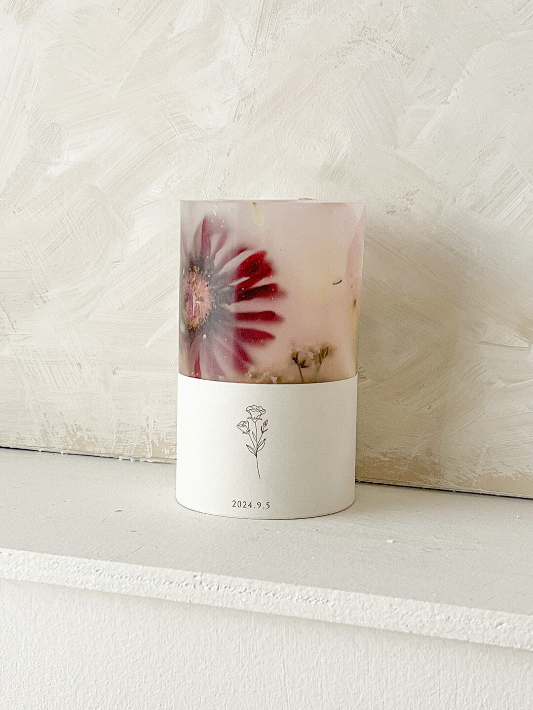 【単品】花束詰め込んだ”ランタンキャンドル”