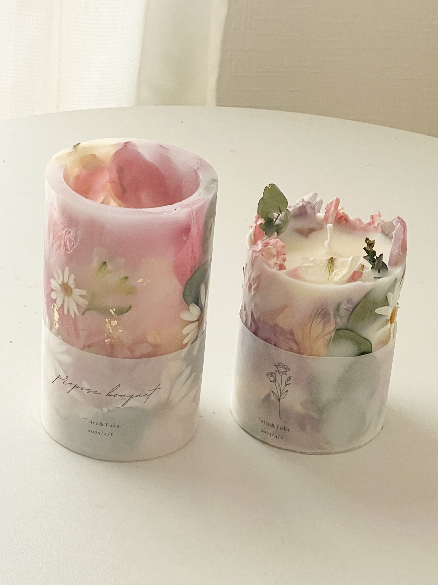 花束と寄り添う”灯すキャンドル”SET
