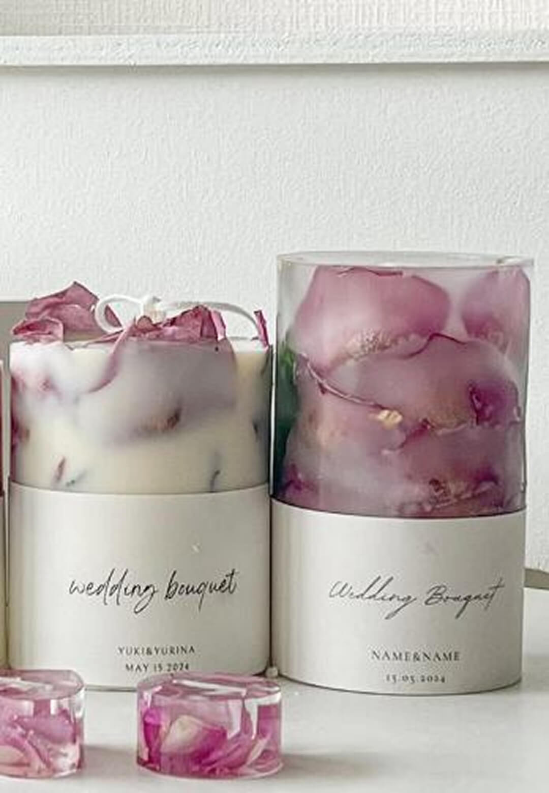 花束と寄り添う”灯すキャンドル”SET