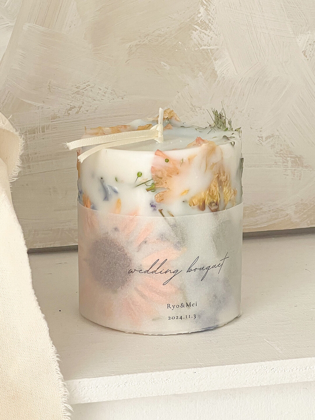 花束と寄り添う”灯すキャンドル”SET