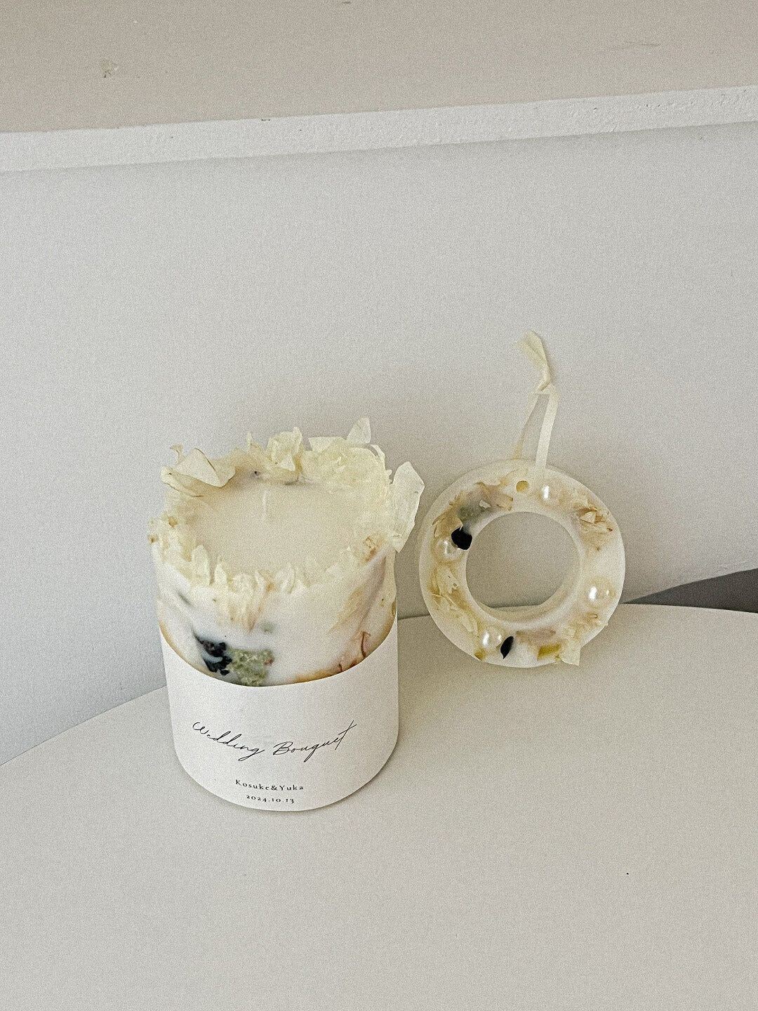 【単品】花束を詰め込んだ灯す”ボタニカルキャンドル”