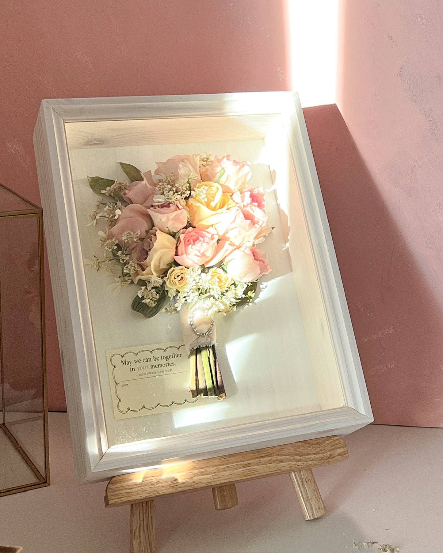 ▶︎花束蘇るアート作品”フレームドライブーケ”